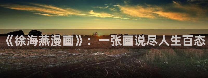 羞羞漫画在线网站：《徐海燕漫画》：一张画说尽人生百态